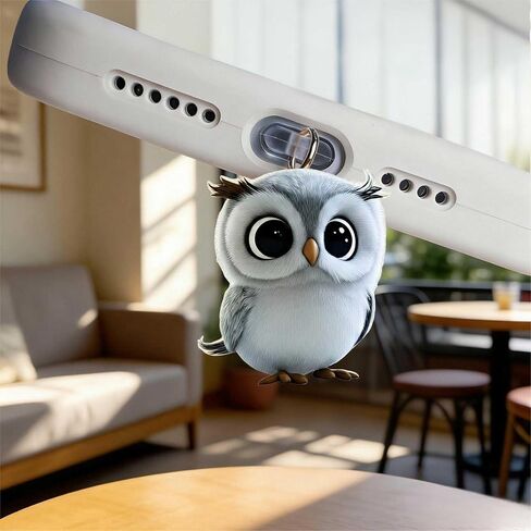 Cute Owl Dust Plug Acrylic Charms for electronic products,Type-C Charging Port Dust Plugs Pendant Compatible with E-Reader Phone Tablet, Gift for Christmas, Birthday, Anniversary Day in Saudi Arabia