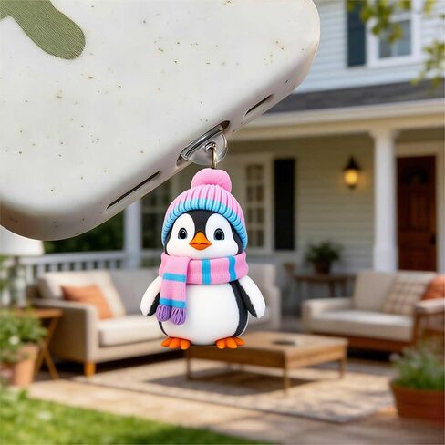 Cozy Winter Penguin Dust Plug Acrylic Charms for electronic products,Type-C Charging Port Dust Plugs Pendant Compatible with E-Reader Phone Tablet, Gift for Christmas, Birthday, Anniversary Day in Saudi Arabia