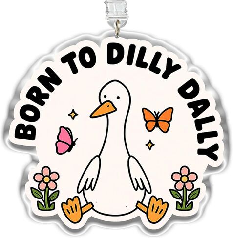 Born to Dilly Dally Dust Plug Charm, Kindle Charm, Acrylic Dust Plug Charms Type C or Lightning, Kindle Accessories Charms, Silly Goose Funny Gifts for Boy Girl (Type-C) in Saudi Arabia