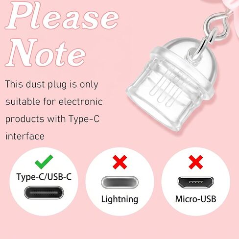 4 Pcs Dust Plug Charm Compatible with Type C Charging Port Cell Phone Dust Plug Charging Port Covers Anti Dusts Plugs Cover for Laptops Phones Earphones Accesories in Saudi Arabia