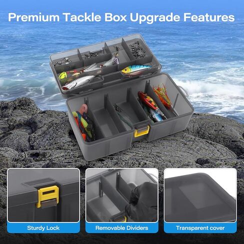 Fishing Tackle Box with Fishing Lures,Fishing Gifts for Men,Trout Fishing Lures Kit-Pliers,Topwater Lures,Hooks,Fishing Swivel,Spinnerbaits,Saltwater & Freshwater Fishing Gear and Equipment in Saudi Arabia