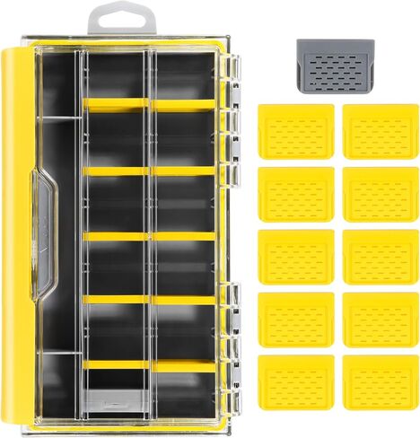 RUNCL 3500 Standard Fishing Tackle Box, Waterproof Floating Lure Storage Box with Adjustable Dividers, Clear Rust-Proof Utility Tray for Terminal Tackle, Hooks and Sinkers in Saudi Arabia