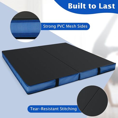 Giantex 4' x 4' Folding Gymnastics Mat with Carry Handles, Bio-Folding Tumbling Mat for Kids & Cheerleading in Saudi Arabia