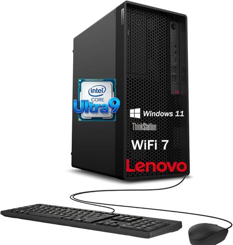 كمبيوتر مكتبي لينوفو ثينك ستيشن P2 تاور | معالج Intel Core Ultra 9 285k (24 مركزًا، حتى 5.7 جيجا هرتز) | ذاكرة وصول عشوائي DDR5 سعة 64 جيجابايت، ومحرك أقراص SSD سعة 2 تيرابايت | AI NPU لتصميم وCAD | واي فاي 7، بلوتوث 5.4 | سلكي كيلو بايت وماوس in Kuwait