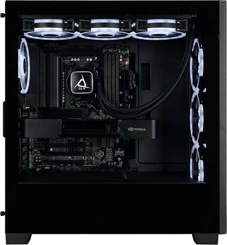 محطة عمل CLX Set Creator - AMD Ryzen 9 9950X3D2 4.3 جيجا هرتز، RTX Pro 6000، 4 تيرابايت NVMe M.2 SSD، ذاكرة DDR5 192 جيجابايت، 360 مم AIO، WiFi، Windows 11 Pro، أسود، مسرع بالذكاء الاصطناعي in Kuwait