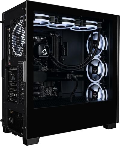 محطة عمل CLX Set Creator - AMD Ryzen 9 9950X3D2 4.3 جيجا هرتز، RTX Pro 6000، 4 تيرابايت NVMe M.2 SSD، ذاكرة DDR5 192 جيجابايت، 360 مم AIO، WiFi، Windows 11 Pro، أسود، مسرع بالذكاء الاصطناعي in Kuwait