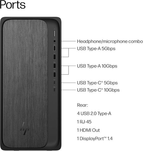 HP OmniDesk Tower Desktop Computer • 8-core AMD Ryzen 5 8500G Processor • 16GB DDR5 • 1TB Storage (512GB SSD + 512GB External) • HDMI + DP • Wi-Fi 6 • Wireless Keyboard & Mouse • Windows 11 in Saudi Arabia