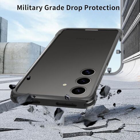 for Galaxy S25 FE Metal Bumper Case Frameless, Slim Fit No Back No Frame Backless Metal Bumper 4 Corners Shockproof Wireless Charging Compatible Heavy Duty Protection (Black) in Saudi Arabia
