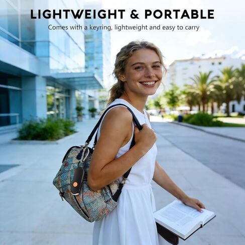 Personal Safety Alarm for Women – 135dB Loud Siren & Strobe Light, Anti-Loss Locking Pin, Rechargeable USB-C, Keychain Design, Works with Apple Find My, for Women/Kids/Seniors – Black in Saudi Arabia