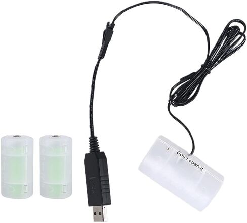 Feamos 1.1 متر USB إلى 1.5 فولت 3 فولت 4.5 فولت 6 فولت D-خلية-مزيل البطارية يمكن أن يحل محل 1-4 قطعة 1.5 فولت D-بطاريات قلوية للعبة المصباح in Saudi Arabia