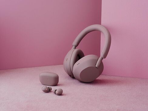 Sony WH-1000XM5 Noise Canceling Wireless Headphones - 30hr Battery Life - Over-Ear Style - Optimized for Alexa and Google Assistant - Built-in mic for Calls - Smoky Pink in Saudi Arabia