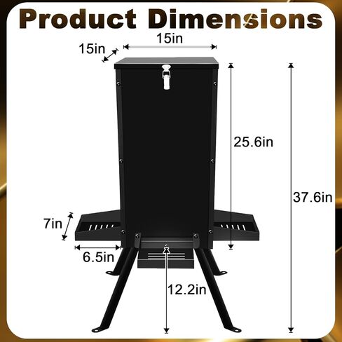 120LB Gravity Deer Feeder, Thickened Steel Gravity Automatic Hunting Game Feeders with Triangular Legs, Battery-Free Hanging Deer Feeder for Remote Wildlife Hunting Zones in Saudi Arabia