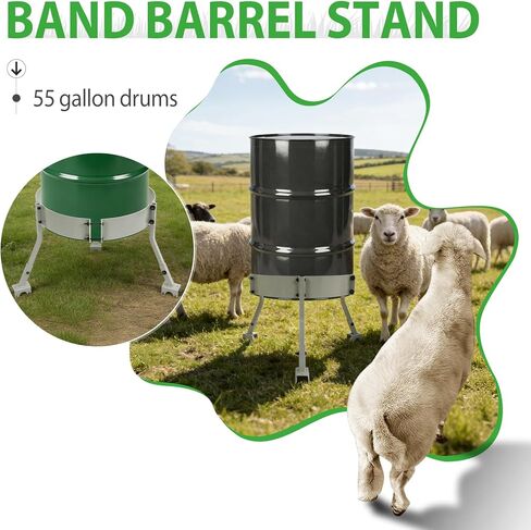 Deer Feeder 55 Gallon Barrel Band Leg Mounting Kit Livestock Feeder Part Band Barrel Stand System, Green, Tripod Only in Saudi Arabia