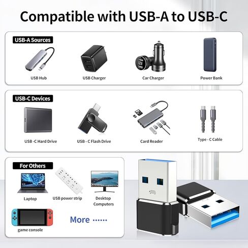 محول USB إلى USB C، محول شاحن أنثى إلى ذكر من النوع C لشاحن iPhone 17، وiWatch Ultra SE 10 9، وiPhone 17 Pro Max 16 15 14، وGalaxy S25 S24، إيربودز، آي باد، سيارة، إكس بوكس in Saudi Arabia