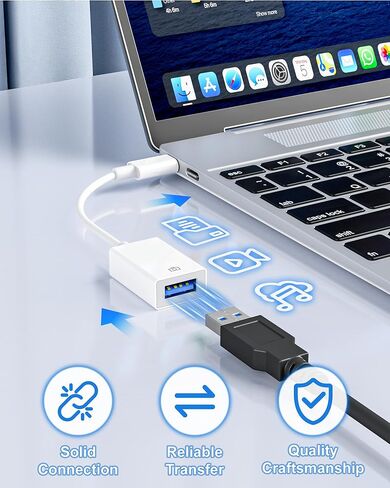 3 عبوات من محول USB C إلى USB A، محول من النوع C إلى USB OTG متوافق مع iPhone 16 15 Pro Max، محول USB أنثى إلى ذكر C لأجهزة الكمبيوتر المحمولة والأجهزة اللوحية والهواتف المحمولة ومحركات الأقراص المحمولة ولوحات المفاتيح in Kuwait