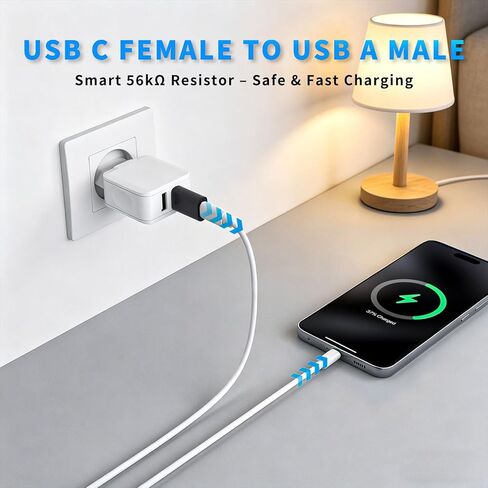 محول USB C إلى USB من NICE BUDDY (عبوة من قطعتين)، USB 3.0 5 جيجابت في الثانية من النوع C أنثى إلى USB A ذكر OTG محول شحن سريع ودعم الصوت لجهاز MacBook iPad Sam-Sung Galaxy Flash Drive قارئ بطاقة محرك الأقراص الصلبة in Kuwait