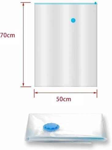 1pc Vacuum Bag for Clothes Storage With Valve Transparent Border Compressed Organizer Travel Space Saving Seal Packet(60 x 80cm) in Kuwait