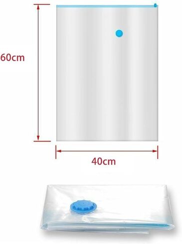1pc Vacuum Bag for Clothes Storage With Valve Transparent Border Compressed Organizer Travel Space Saving Seal Packet(60 x 80cm) in Kuwait