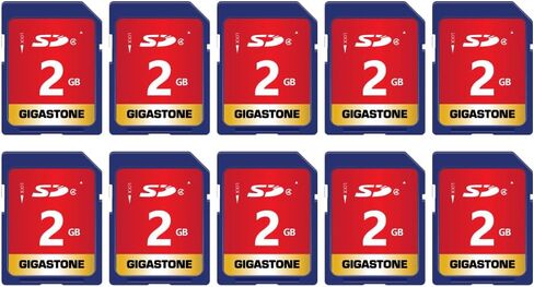 GIGASTONE 2GB SD Card 10-Pack SD Class 4 Memory Card for Photo Video Music Voice File DSLR Camera DSC Camcorder Recorder, with 10 Mini Cases in Saudi Arabia