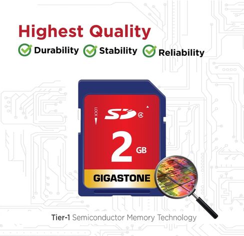 GIGASTONE 2GB SD Card 10-Pack SD Class 4 Memory Card for Photo Video Music Voice File DSLR Camera DSC Camcorder Recorder, with 10 Mini Cases in Saudi Arabia