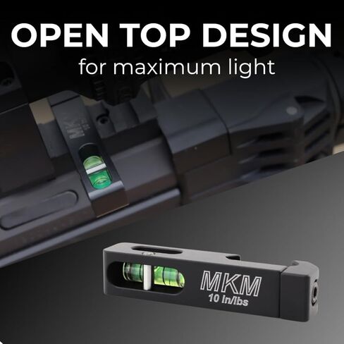 طقم تسوية مثبت على السكك الحديدية من MK Machining Billet Picatinny، مستوى فقاعات منخفض للغاية ومضاد للالتصاق، 6061 ألومنيوم، يتضمن مفتاح ألين 7/64 in Kuwait