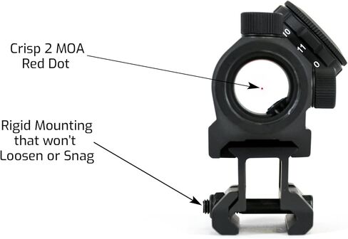 AT3 التكتيكية RD-50 PRO Red Dot Sight مع ارتفاع .83 بوصة - للشهادة المطلقة مع مشاهد حديدية - 2 MOA نطاق نقطة حمراء مدمجة in Kuwait