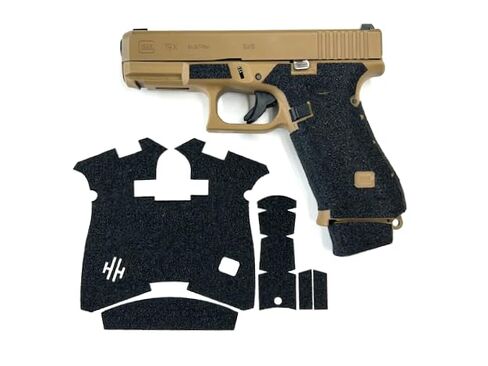 HANDLEITGRIPS Gun Grip Tape Compatible with Glock 19x/ Glock 19x MOS/Glock 45/ Glock 45 MOS - Premium Sandpaper Pistol Grip Tape, Gun Skins, Veteran Owned, Made in USA in Saudi Arabia