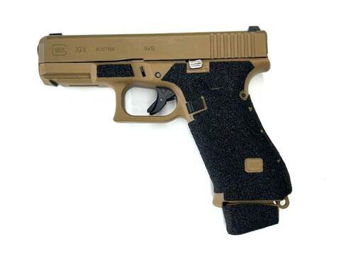 HANDLEITGRIPS Gun Grip Tape Compatible with Glock 19x/ Glock 19x MOS/Glock 45/ Glock 45 MOS - Premium Sandpaper Pistol Grip Tape, Gun Skins, Veteran Owned, Made in USA in Saudi Arabia