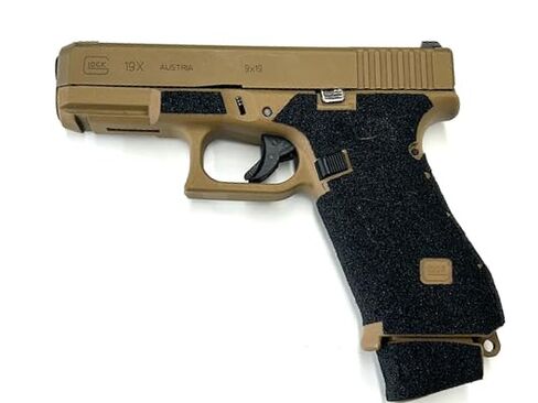 HANDLEITGRIPS Gun Grip Tape Compatible with Glock 19x/ Glock 19x MOS/Glock 45/ Glock 45 MOS - Premium Sandpaper Pistol Grip Tape, Gun Skins, Veteran Owned, Made in USA in Saudi Arabia