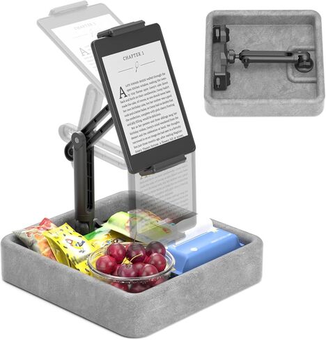 KDD Tablet Pillow Stand - Multi-Angle Adjustable iPad Holder for Lap, Bed and Desk - Foldable Kindle Soft Pad Dock with Storage Tray Compatible with iPad Pro 12.9, Air Mini, Phone, E-Reader in Saudi Arabia