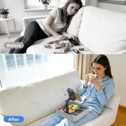 KDD Tablet Pillow Stand - Multi-Angle Adjustable iPad Holder for Lap, Bed and Desk - Foldable Kindle Soft Pad Dock with Storage Tray Compatible with iPad Pro 12.9, Air Mini, Phone, E-Reader in Saudi Arabia