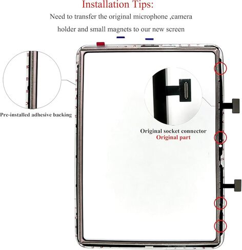 لجهاز ايباد 10 (الجيل العاشر) || iPad (A16) A2696 A2757 A3354 A3355 محول رقمي لشاشة بديلة، لجهاز iPad الجيل العاشر (2022) 10.9 بوصة || iPad A16 (2025) محول رقمي مقاس 11 بوصة [بدون شاشة LCD، وليس لطراز Pro/Air] in Kuwait