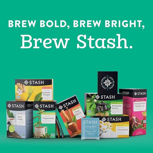 Stash Tea Decaf الشاي الأخضر الفاخر - منزوع الكافيين، شاي ممتاز معتمد كمشروع غير معدل وراثيًا بدون مكونات صناعية، 18 قطعة (عبوة من 6) - إجمالي 108 كيس in Kuwait