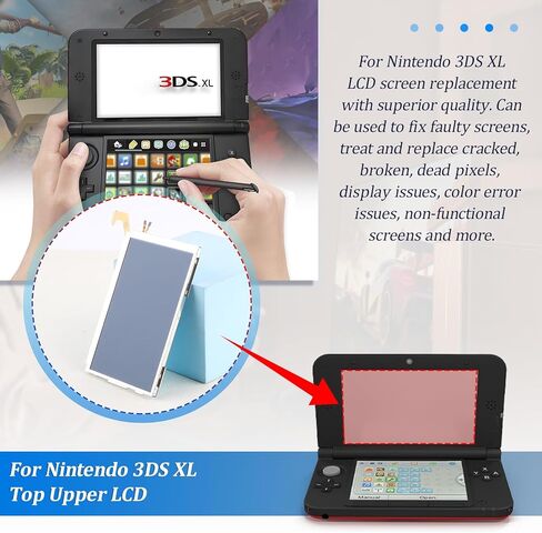 for Nintendo 3DS XL Top Upper LCD Screen Display for Nintendo 3DS XL Screen Repair Replacement Assembly Accessories Part with Repair Tools in Saudi Arabia