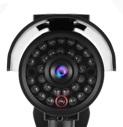 Solar Powered Fake Security Camera, Water Proof Dummy Surveillance Camera with Flashing LED Light and Bracket, for Indoor Outdoor Home Store Office in Saudi Arabia
