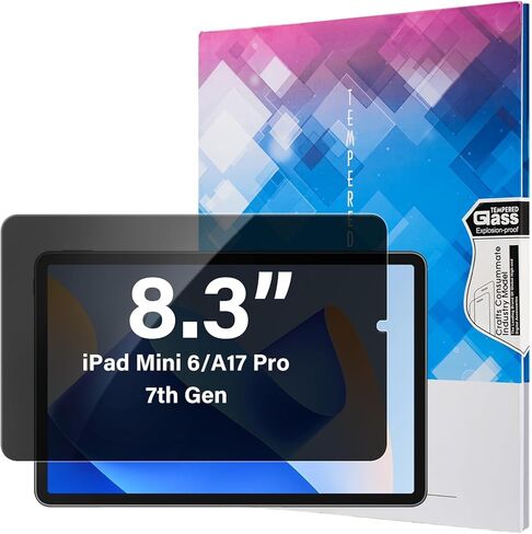 واقي شاشة للخصوصية 360 درجة لجهاز iPad A16 الجيل الحادي عشر (11/10.9 بوصة 2025/2022)، واقي فيلم زجاجي مقوى مضاد للتجسس لجهاز iPad 10.9 بوصة مضاد للأصابع in Kuwait
