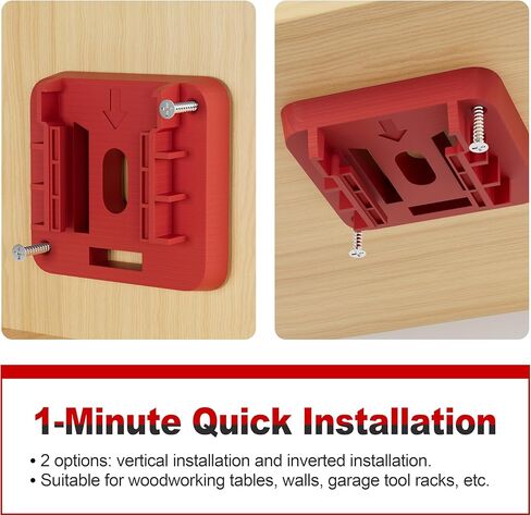 حامل بطارية SWER 12 حزمة M18، متوافق مع Milwaukee M18، حامل أدوات تخزين البطارية على الحائط، أحمر in Kuwait
