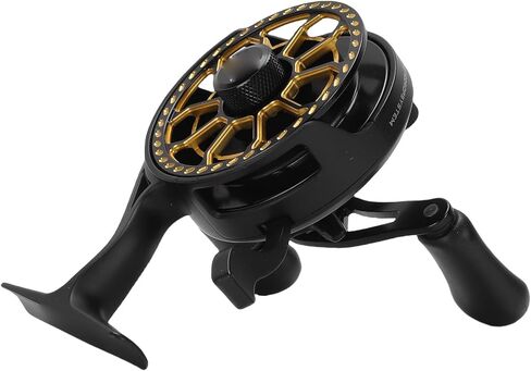 Alomejor Ice Fishing Reel, Magnetic Drop System Inline Fishing Gear for Lake and River, High Speed 3.0:1 Reel with Metal Construction in Saudi Arabia