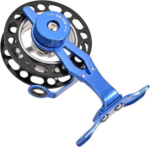 SUNGOOYUE Left Handed Ice Fishing Reel, Full Metal Skeleton Aluminium 39g Lightweight with Unloading Force Adjustment, for Ice Fishing Enthusiasts in Saudi Arabia