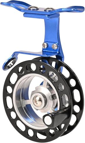 SUNGOOYUE Left Handed Ice Fishing Reel, Full Metal Skeleton Aluminium 39g Lightweight with Unloading Force Adjustment, for Ice Fishing Enthusiasts in Saudi Arabia