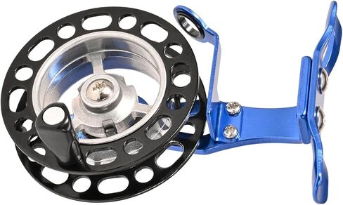 SUNGOOYUE Left Handed Ice Fishing Reel, Full Metal Skeleton Aluminium 39g Lightweight with Unloading Force Adjustment, for Ice Fishing Enthusiasts in Saudi Arabia