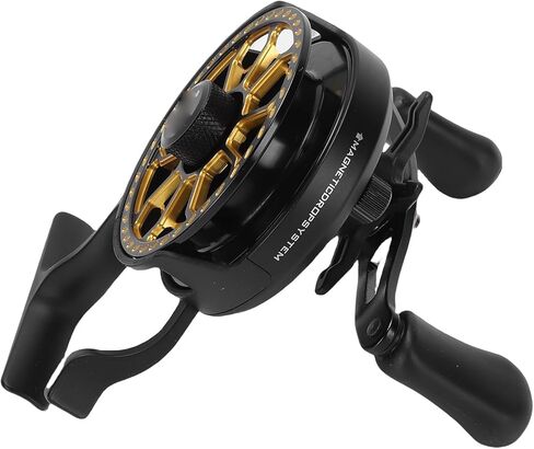 RiToEasysports Ice Fishing Reel, Metal Magnetic Drop Inline High Speed 3.0:1 Reel for River Lake Deep Sea Anglers Right Hand in Saudi Arabia