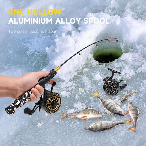 GOWENIC Ice Fishing Reels, Freshwater and Saltwater Spinning Fishing Reel, Inline Ice Reel, Magnetic Drop System Antifreeze Saltwater for Deep Sea River in Saudi Arabia