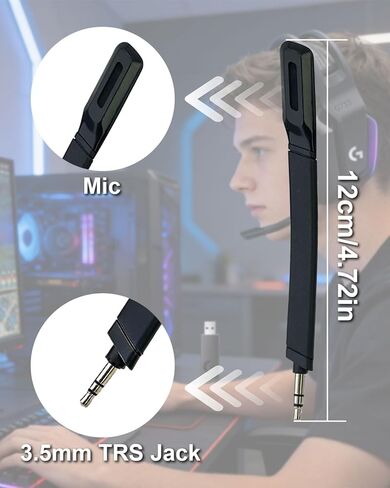 G733 Replacement Game Mic for Logitech G733 Wireless Gaming Headset, Noise Cancelling Mic for Clear in-Game Communication for PC Xbox One PS4 PS5, 3.5mm Plug Gaming Headset Mic in Saudi Arabia
