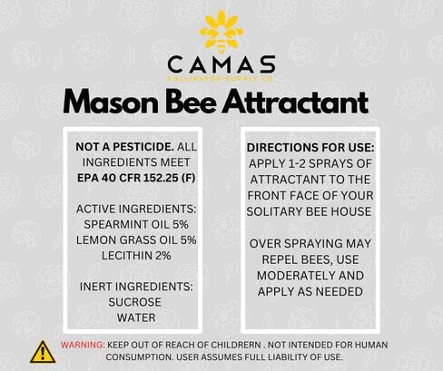 Camas Mason Bee House Attractant, Unique Solitary Pollinator Supplies Such as Mason Bee House Lure can greatly Benefit Mason Bee or Leaf Cutter Bee Nesting Kits in Saudi Arabia