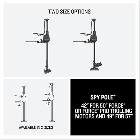 Garmin Spy™ Pole, 42" Motorized Sonar Control Pole Mount, Built to Hold Both LiveScope™ and 360 Transducers in Saudi Arabia