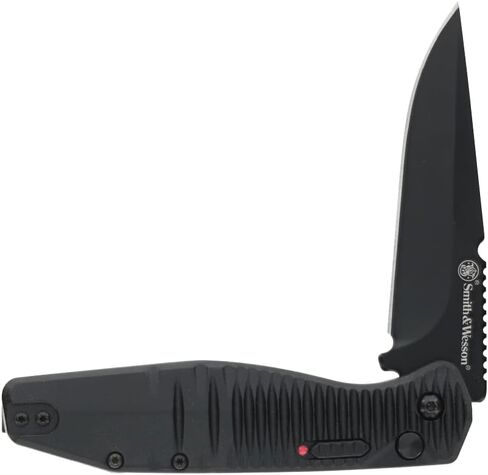 Smith & Wesson Special Ops Push Button Folder with Button Lock, Pocket Clip, Aluminum Handle, 1.9"-3.5", Steel Blade, For Tactical, Survival, and Everyday Carry in Saudi Arabia