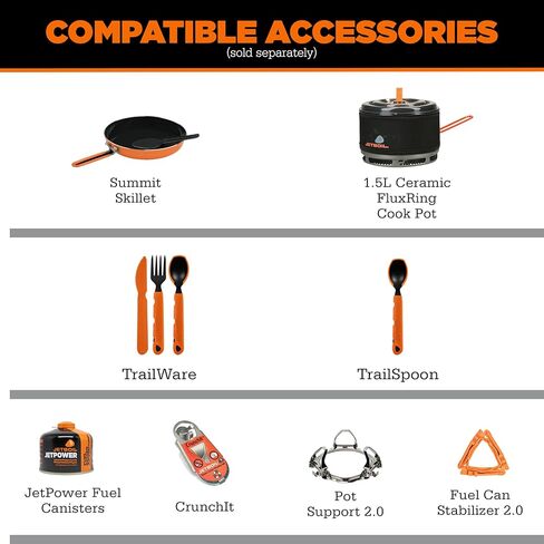 نظام الطبخ Jetboil TrailCook 2.0L للتخييم وحقيبة الظهر مع تحكم في الحرارة قابل للتعديل، جديد لعام 2026، أسمر ضارب للصفرة in Kuwait