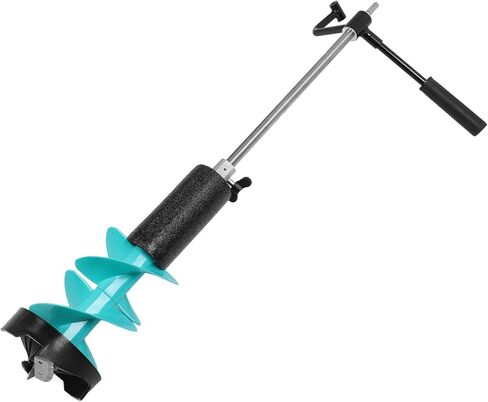Electric Ice Auger for Fishing Nylon Corless Lightweight Impact with 50cm and Guards for Shallow Water Ice Fishing Enthusiasts Aluminum Alloy Hard Steel in Saudi Arabia