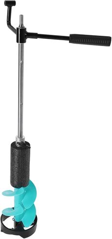 Electric Ice Auger for Fishing Nylon Corless Lightweight Impact with 50cm and Guards for Shallow Water Ice Fishing Enthusiasts Aluminum Alloy Hard Steel in Saudi Arabia